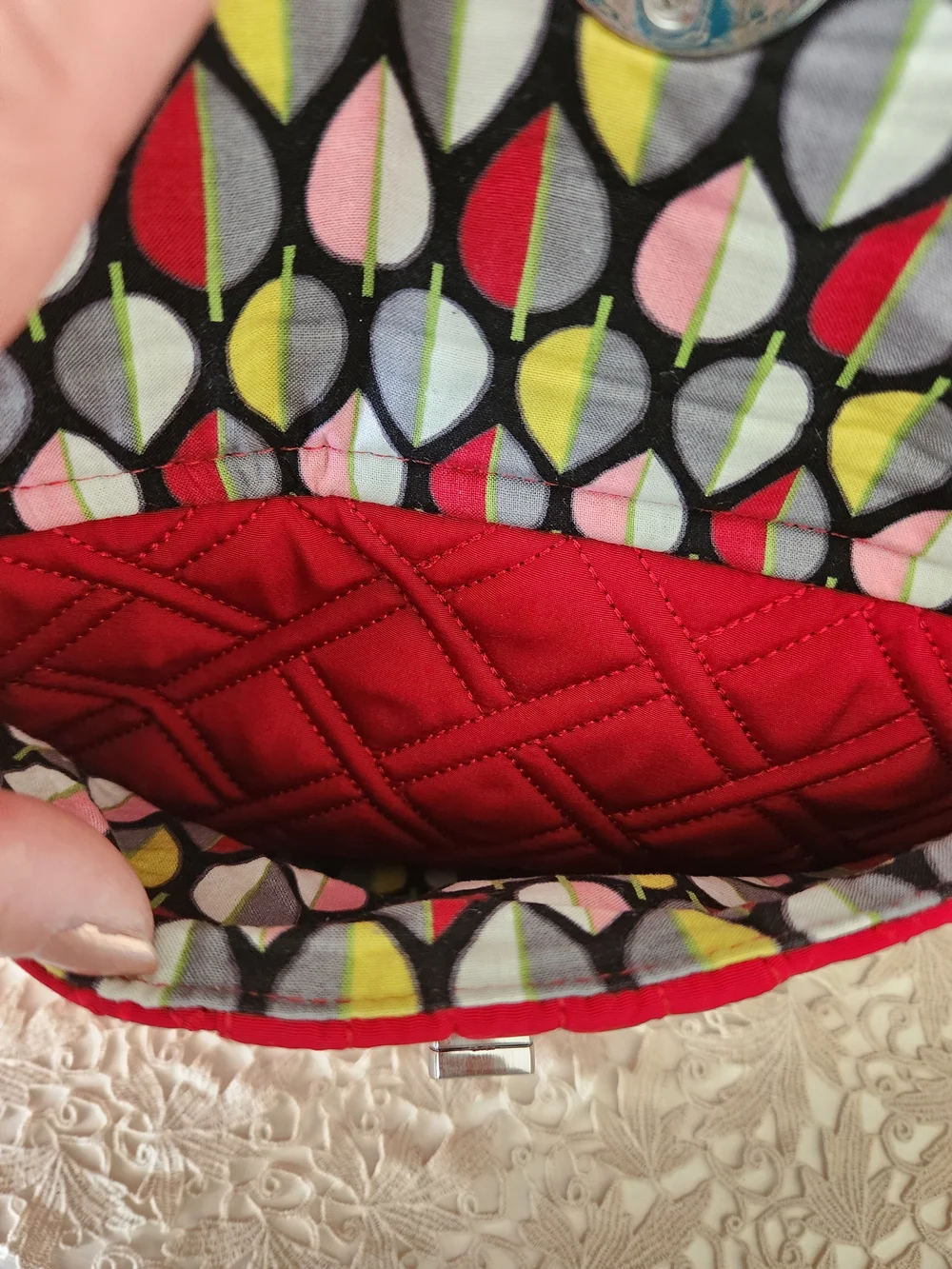 Vera Bradley Red Quilted Shoulder Bag - Women's Handbag